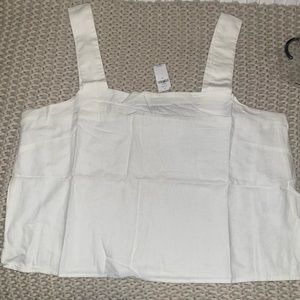 Banana republic linen blend tank in ivory